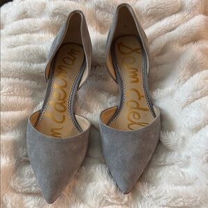 Sam Edelman Women's Gray Suede Heels